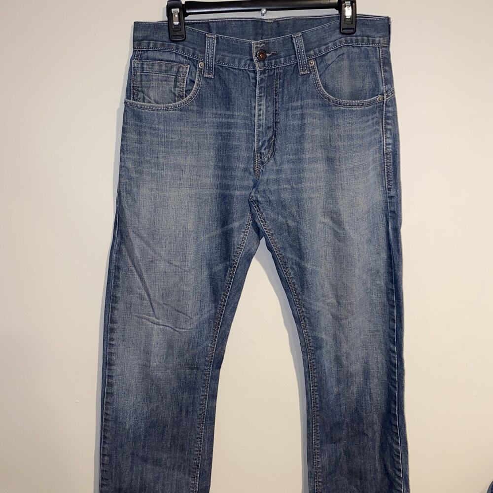 Mens Levis 514 Jeans 33X34 Slim Straight Denim Cotton Pants Zipper Pockets Euc